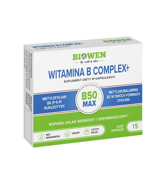 Witamina B-Complex+ [ BLISTRY ] - 15 kapsułek