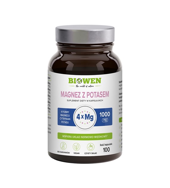 Magnez 4X z Potasem - 100 kapsułek